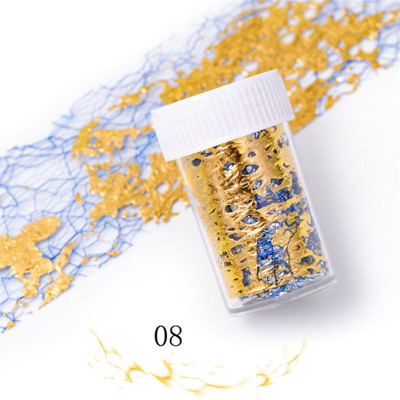 Мерцающие серебряные и золотые наклейки из алюминиевой фольги для ногтей — простые наклейки для слайдер-маникюра своими руками, легкое нанесение