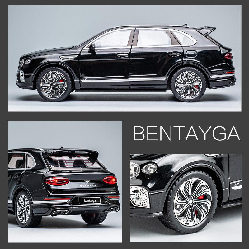1/24 масштаб Bentley Bentayga, литая под давлением модель автомобиля, игрушечный автомобиль с откатным механизмом, звуком и светом для детей, коллекция подарков для мальчиков и девочек