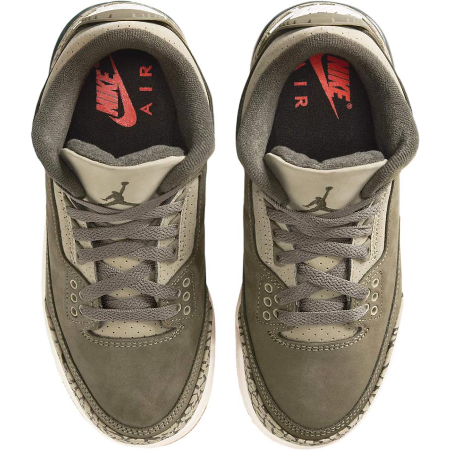 Jordan Детские баскетбольные кроссовки Air Jordan 3 Support Mid top Оливково-зеленые DM0967-202
