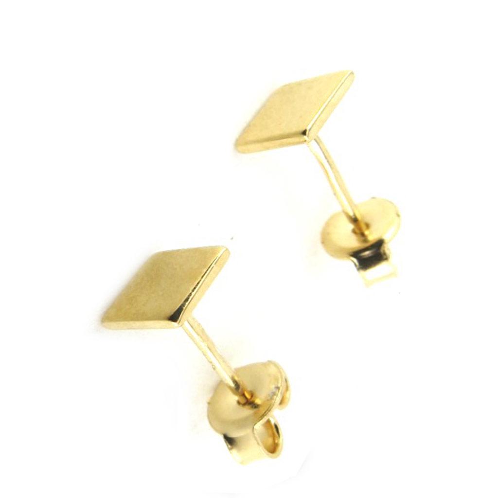 Les Trésors De Lily [N2222] - Позолоченные серьги «Карточные игры» (квадраты)