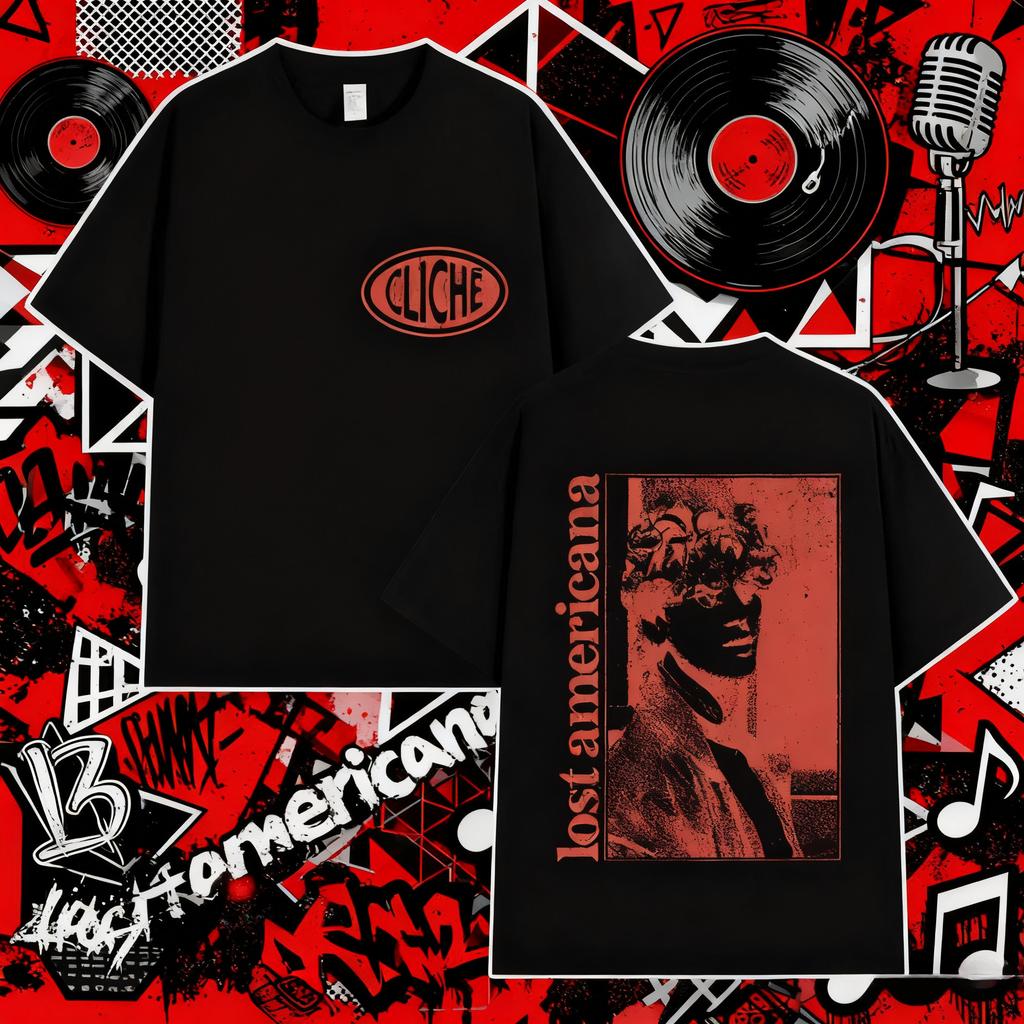 2025 Summer Limited Rap Machine Gun Kelly Tour Album Tshirt MGK Lost Hip Hop Loose Tshirt Mens Retro Cotton Tshirt