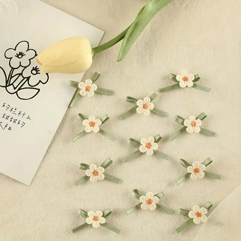 10шт ручной работы атласная лента цветок бант патч для ремонта украшения одежды