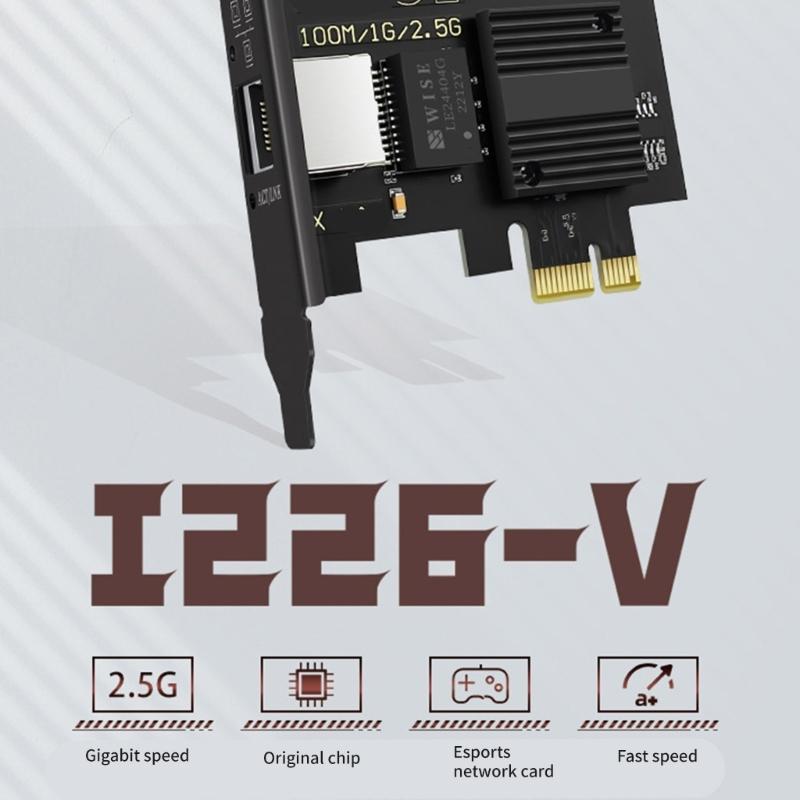 Сетевой адаптер PCIe X1, карта Ethernet 2,5 Гбит/с 2500 Мбит/с с чипом I226 V, быстрая сетевая карта
