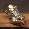 Винтажная латунная милая перевернутая статуя лягушки для йоги в стиле дзен, фигурки, скульптура лягушки для йоги, украшение для дома