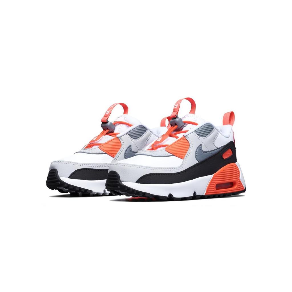Nike Детские кроссовки Air Max 90 Toggle TD Infrared Белый Нейтрально-Серый Черный CV0065-100