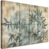 Canvas Print, Bamboo Shoots With Flowers Pastel Background