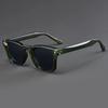 Retro Rivets Square Sunglasses Women Fashion Gradient Shades UV400 Men Green Black Sun Glasses