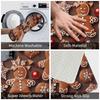 Christmas Gingerbread Anti-slip Doormat Floor Mat Cushion Carpet Rug for Kitchen Entrance Home Bathroom Living room Footpad Mats