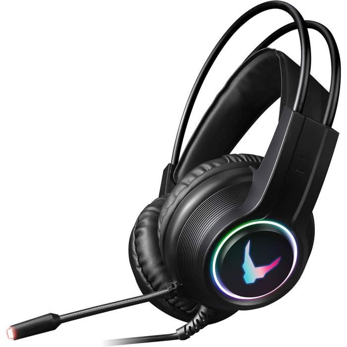 Casque de jeu - VARR - VH8030 - RGB - USB + 2 x 3,5 mm - Microphone anti-bruit