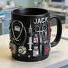 Personalized Medical Themed Mug ER Jack First Response 3D Medical Tools Mug Black Ceramic Coffee Cup for Doctors Nurses Practical