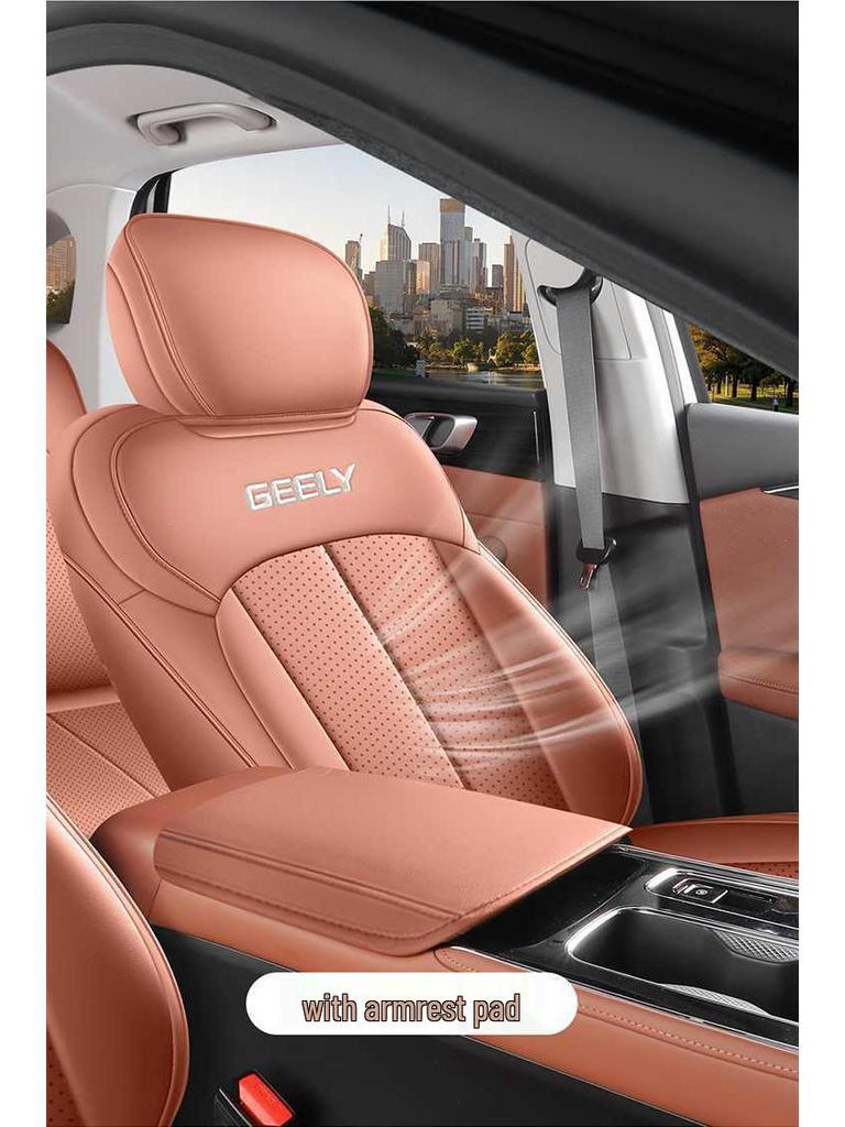 Премиальные чехлы на сиденья с полным покрытием для Geely Emgrand 5-го поколения 2026 года, всесезонные подушки для автомобильных сидений