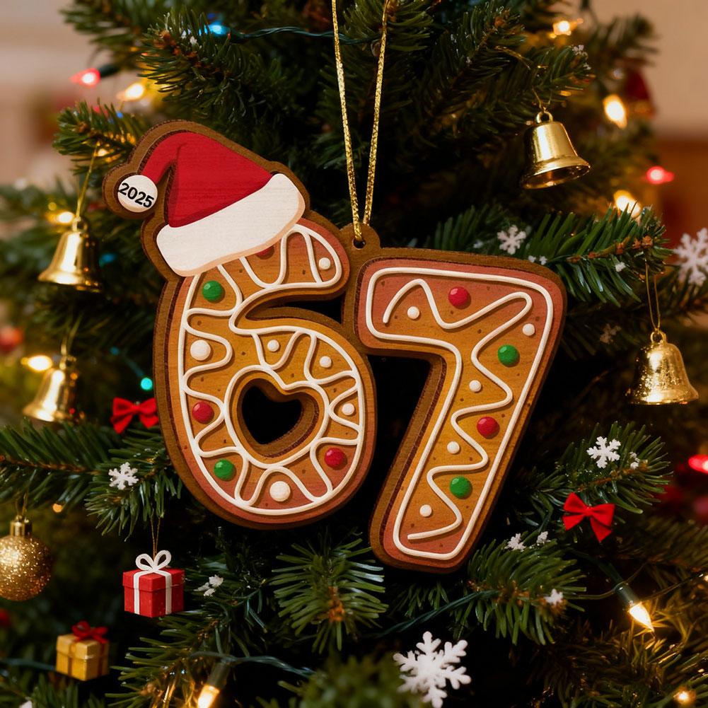 На Рождество 67 Акриловое украшение Забавное Шесть Семь Праздничное украшение Подарок подростку внуку