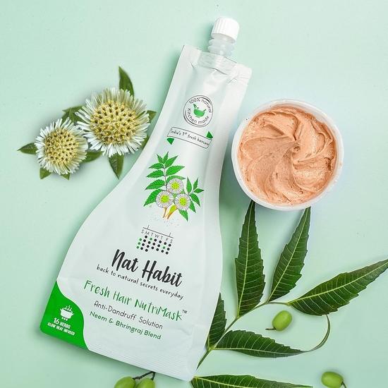 Nat Habit Neem & Bhringraj Blend NutriMask & Rosemary Conditioning Methi Jal Hair Care Combo For Men & Women Dandruff Control,(Combo Pack of 3)