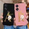 Phone Case For Oppo Reno2 Reno3 4G 5G 4 5 Lite Pro Fashion Couple Cover Flower Letters Matte Slim Soft Silicone Shockproof Anti Drop For Oppo Bumper