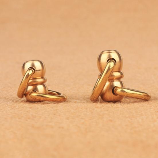 3 шт., винтажные латунные брелоки с двойным вращением, удобные крючки-защелки