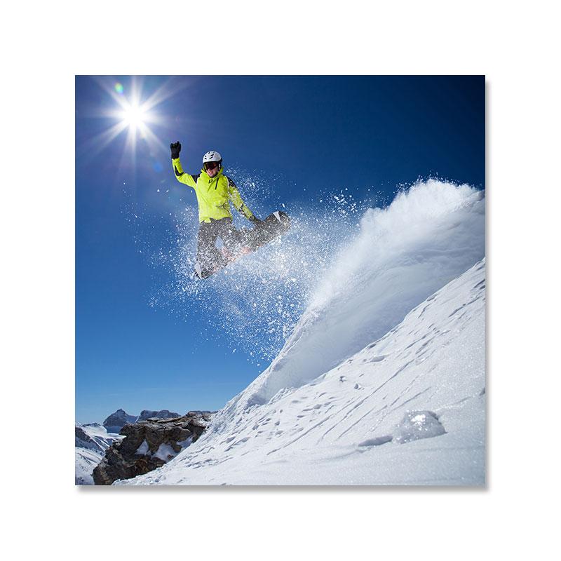 Лыжный спорт, холст, картина, настенное искусство, снежный горный пейзаж, фотографии, Настенный декор, современное украшение для гостиной, дома, Куадрос