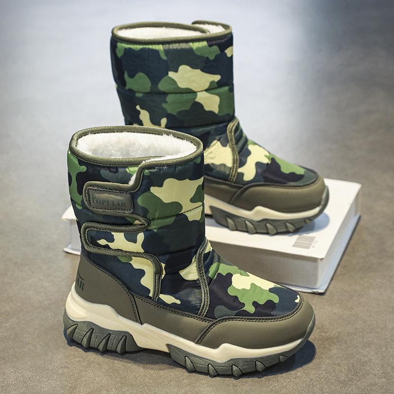 2024 Осень-Зима Мальчики/Девочки Уличные Теплые Детские Зимние Сапоги Большие Размеры 31-40