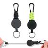 [DMEEK] набор из 2 брелоков-рулеток с карабином Эластичный брелок-рулетка Многофункциональный прочный Максимальная длина 60 см Защита от потери Металлический трос Подвесной для имени