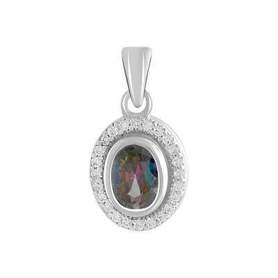 Серебряная подвеска с мистик топазом 1.45ct (2124856)
