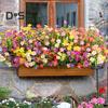 2 Pcs Artificial Flowers Bundle UV-Resistant Faux Plants Non-fading Fake Flowers for Home Vase Basket Window Box Outdoor Decoration