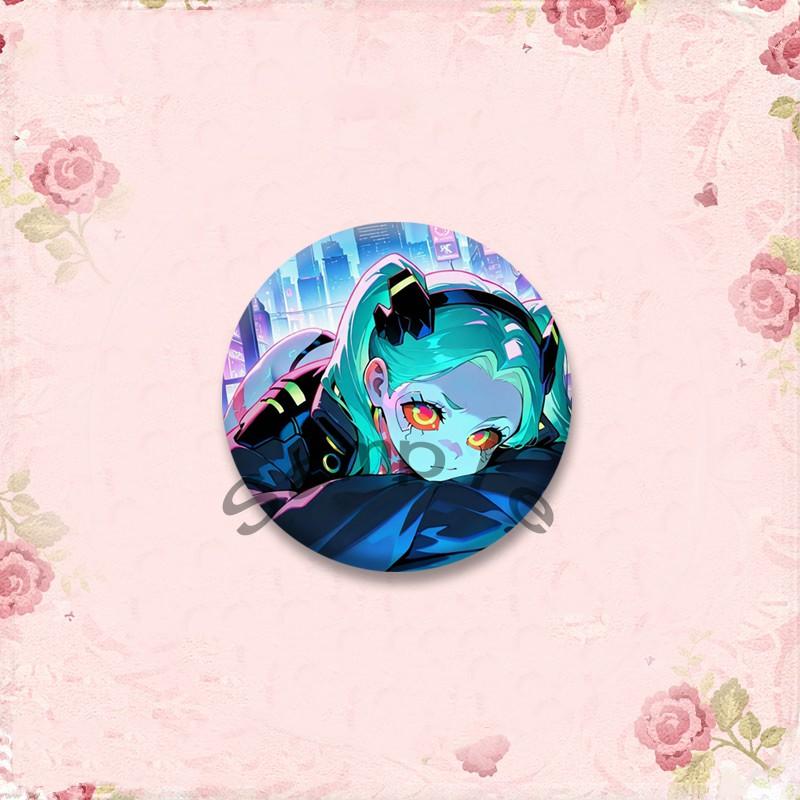 Cartoon Character Rebecca Lucy David Martinez Badge Backpack Clothes Button Collar Brooch Punk Anime Enamel Pins Jewelry Gifts