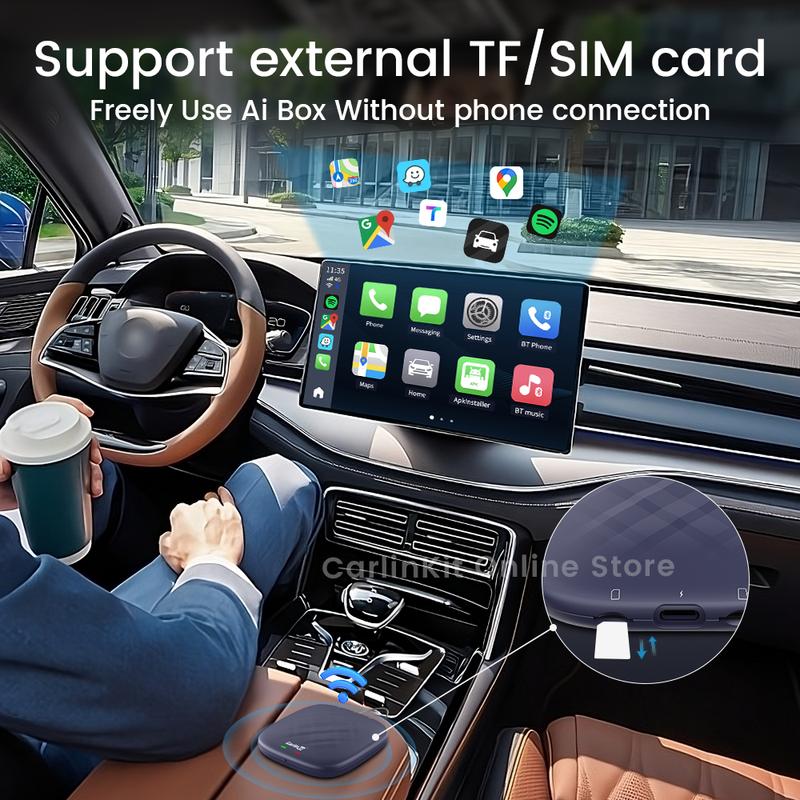 Carlinkit Android 13 Carplay Ai Box 8GB 128GB QCM6125 8-ядерный CarPlay Android Auto Беспроводной для Онлайн ТВ Netfilx Youtube IPTV
