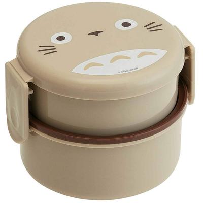 Круглый обед в коробке Ghibli "Сделано в моем районе", 500 мл, вилка, двухъярусный, Япония, Тоторо, Дизайн, ONWR1-A