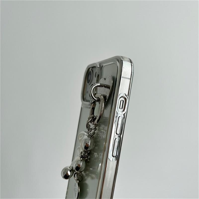 Роскошный 3d кулон в форме сердца с прозрачным покрытием для Iphone 14 13 12 11 Pro Max X Xr 7 8 Plus противоударный мягкий чехол Funda