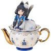 RIBOSE Немасштабная фигурка кошки-коровы из серии DLC «Кошки во время чаепития» — окрашенная, изготовлена из АБС, ПВХ и фарфора