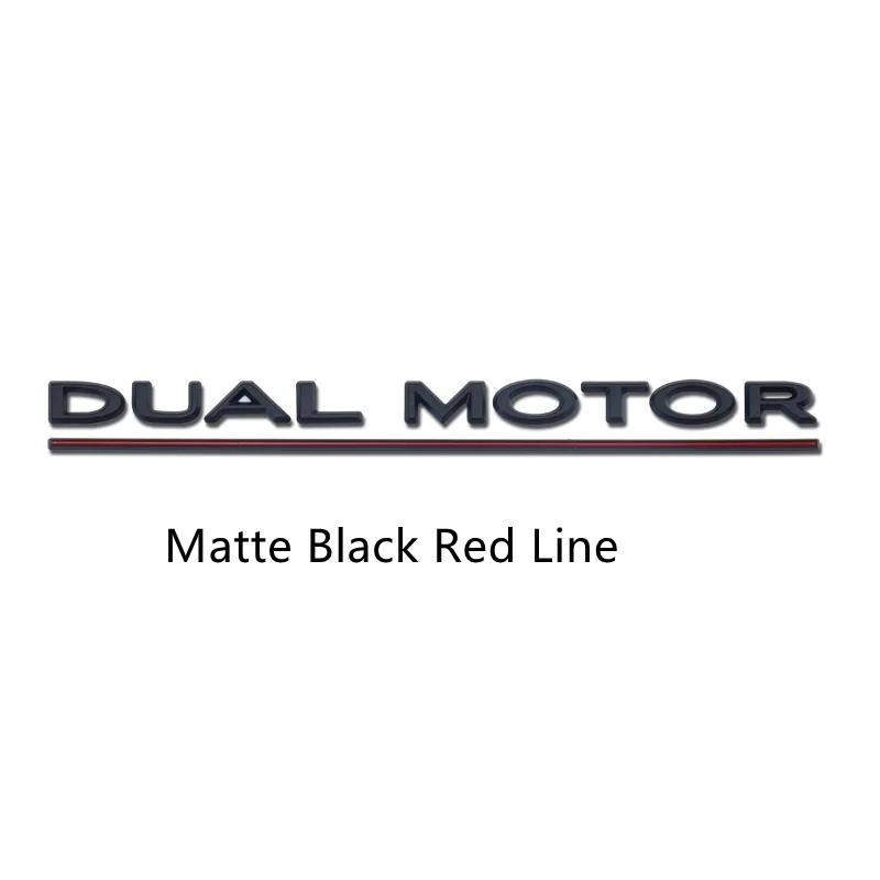 Эмблема с подчеркнутыми буквами DUAL MOTOR для модели Y 3 XS Car Styling Turck Badge Sticker