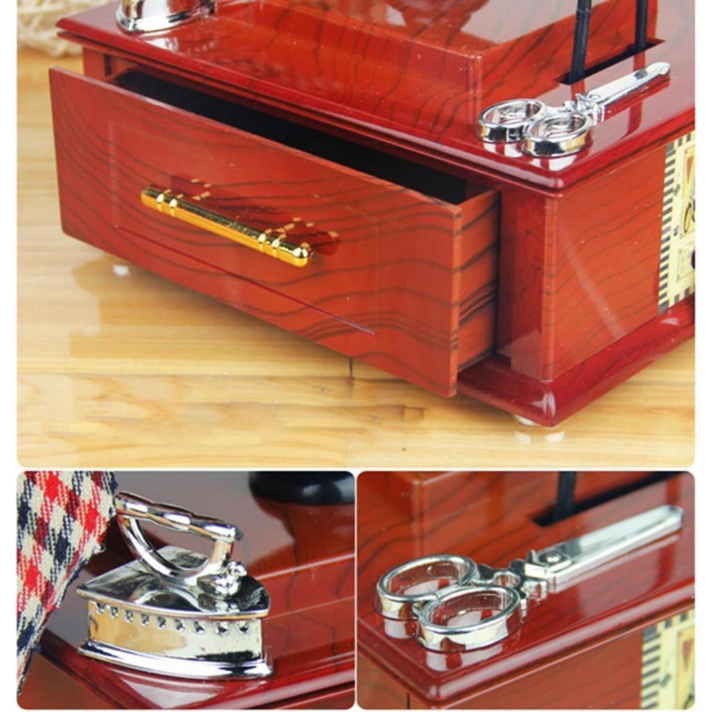 Деревянные музыкальные шкатулки функциональные ящики изысканные декоративные как швейная машинка музыкальные шкатулки на день рождения