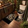 Lord Rings 3Pcs Personalized Customization Bathroom Mat Nonslip Floor Mat Set Toilet Lid Bathroom Mat Bathroom Absorbent Door Mat Decoration