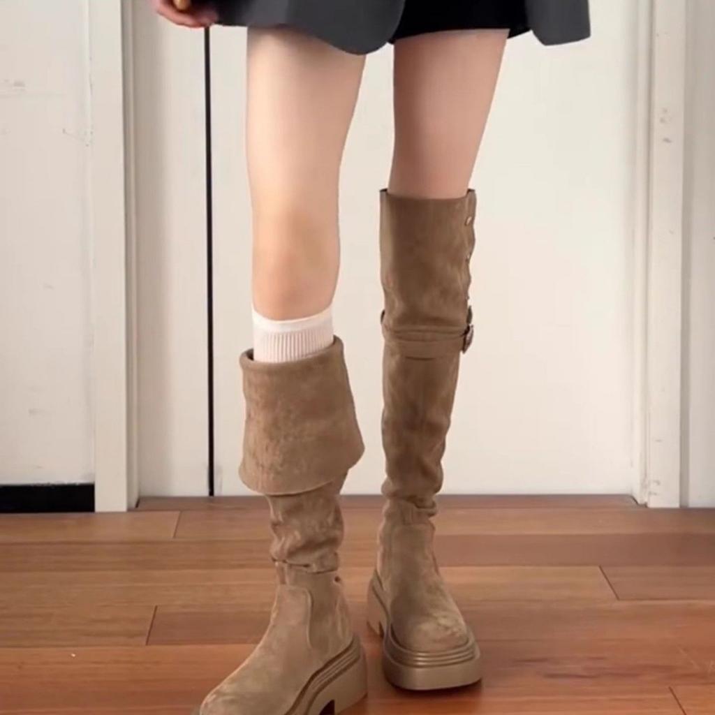 Look Thin! Long Knee Boots Are Popular This Year, Maillard Style, Fat Mm Thick Legs, and Two Wear Tall Tubes.