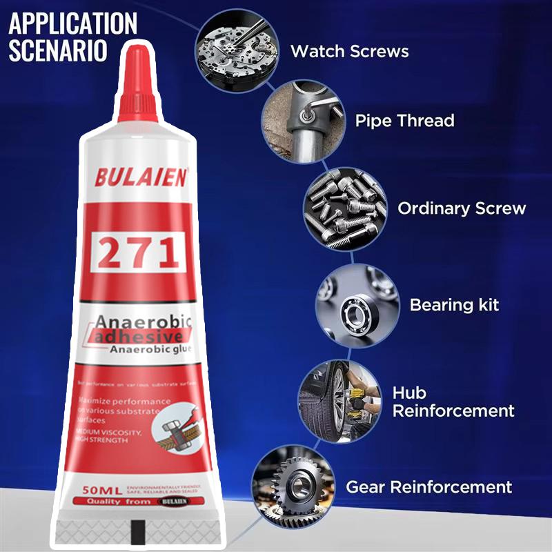 Threadlocker Screw Glue 50ml Quickly Cured Thread Locking Agent Anaerobic Adhesive Corrosion-Resistant Anti-Loosening Glue