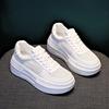 2025 Summer New Thick-soled Little White Shoes Women's Mesh Solid Color Heightening Women's Shoes Casual Breathable Sports Board Shoes