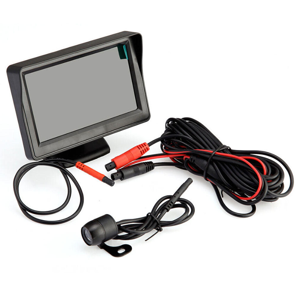 4,3-дюймовая автомобильная резервная камера заднего вида, система монитора с ЖК-дисплеем, комплект для парковки заднего вида, комплект