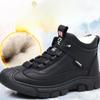 Мужские зимние новые хлопковые ботинки, теплые кожаные зимние ботинки, защитные, прочные, плюшевые и утолщенные, большие хлопковые ботинки для мужчин