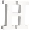 MDF Letter H , White, 11cm, Thickness 2cm