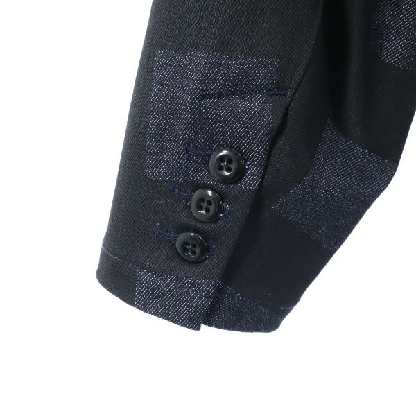 unused Johnbull Check Pattern Denim Jacket S Tailored denim jacket Men's Used