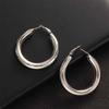 Женские Рок Толстая Трубка Цинковый Сплав Цинка Минималистичные 50мм Ювелирные Серьги-Кольца Большой Круг Мода