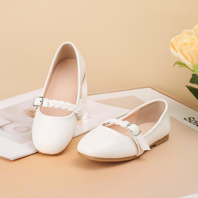 Модные универсальные кожаные туфли для девочек 2025 Весна Новые детские туфли Мэри Джейн Простые туфли на плоской подошве Повседневная обувь для девочек Zapatos