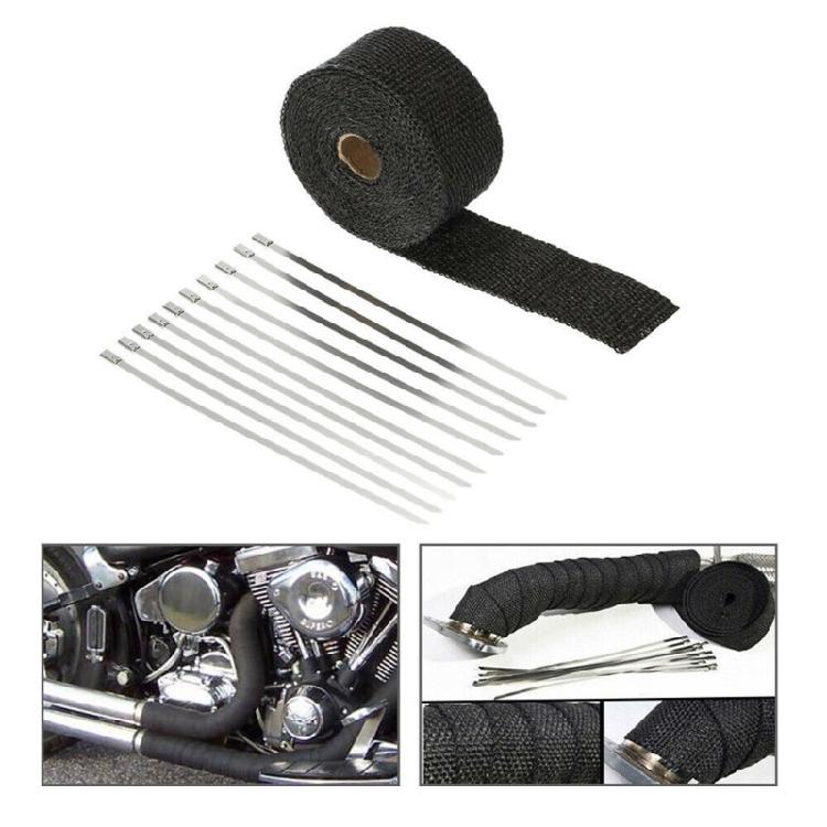 Fiberglass Heat Shield Motorcycle Exhaust Thermal Tape Header Pipe Heat Wrap Tape Thermal Protection Wrap