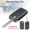 2 Buttons Entry Replacement Car Key Shell with Uncut Car Flip Key Fit for Citroen C2 C3 C4 C5 C6