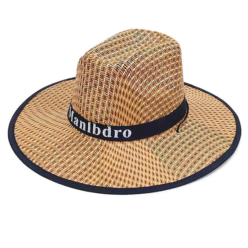 Straw Hat Western Cowboy Sle Outdoor Summer Beach Fishing Sun Protection Hat Unisex Ideal For Construction Sites