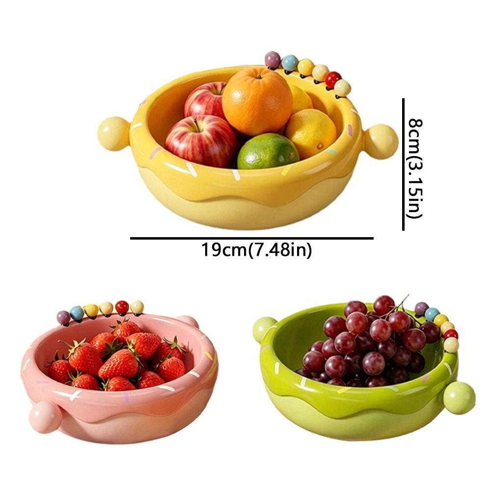 Plastic Fruit Serving Plate Large Capacity Snack Storage Tray Home Living Room