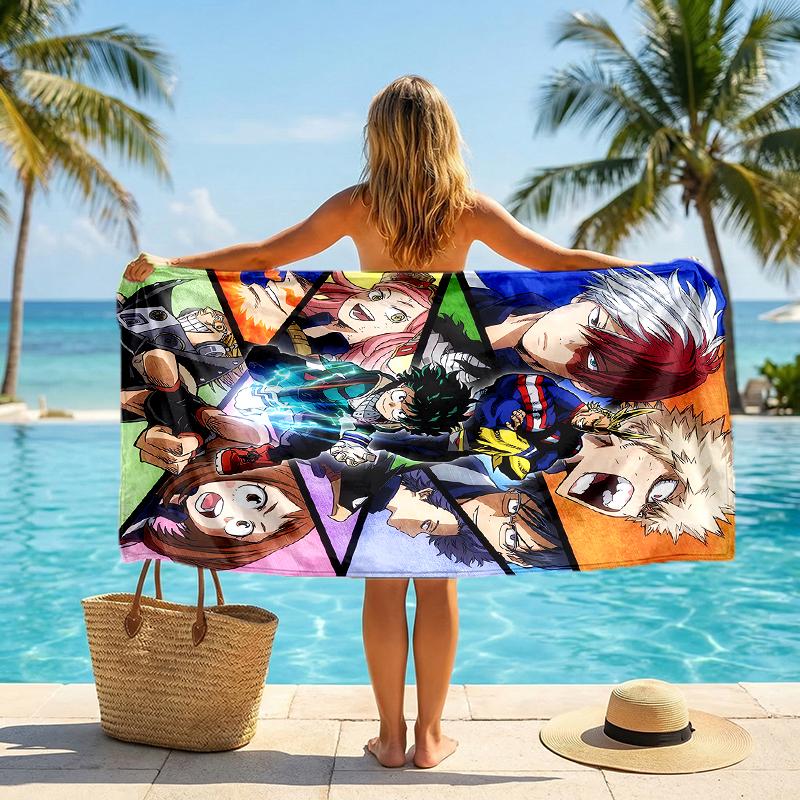 Hero Academia Fashion Beach Towel: Ideal for Summer Adventures Soft, absorbent and quick drying suitable for swimming and bathing