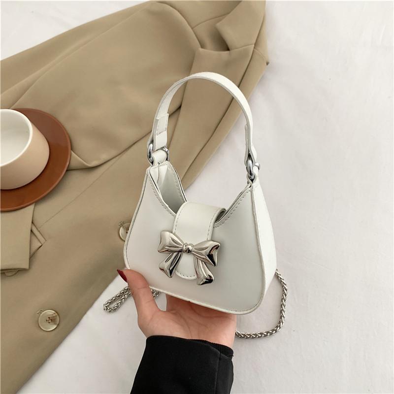 Niche Design New Bow Metal Buckle Mini Fashion одноплечевая сумка с цепочкой через плечо женская