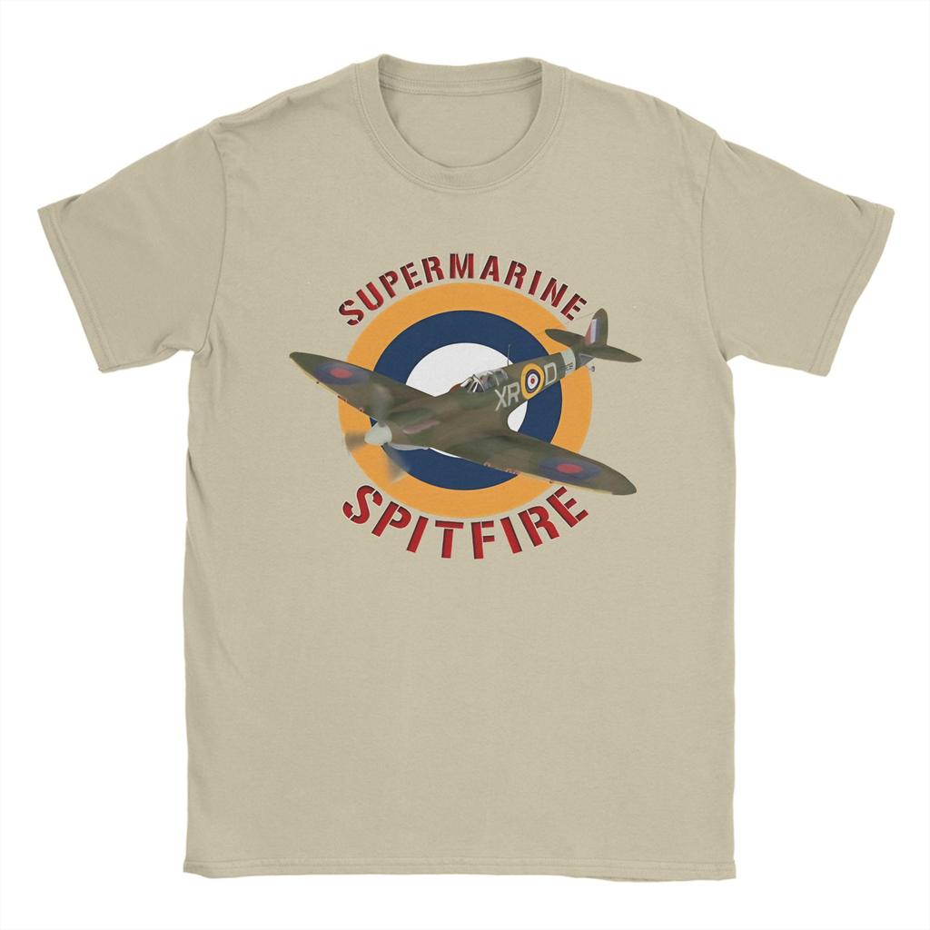 Supermarine Spitfire RAF Истребитель Хлопковая Футболка Для Мужчин Лето Винтажные Футболки Хип-Хоп Футболки Большого Размера Оптовые Топы