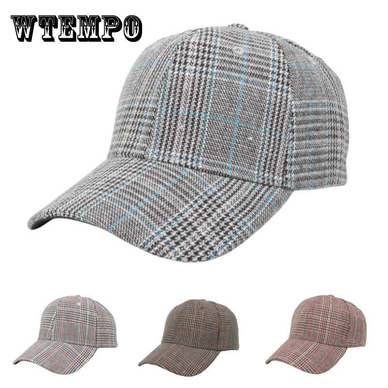 Women's Houndstooth Baseball Cap - Spring and Autumn Outdoor Sunshade Hat with Curved Brim Perfect for Casual Daily Wear and Sun Protection