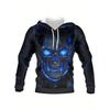 Hoodie Men Punk Skull 3D Print Fashion Skeletor Y2k Graphic Casual Goth Streetwear Long Sleeve Pullover Spring  Autumn Oversized Top